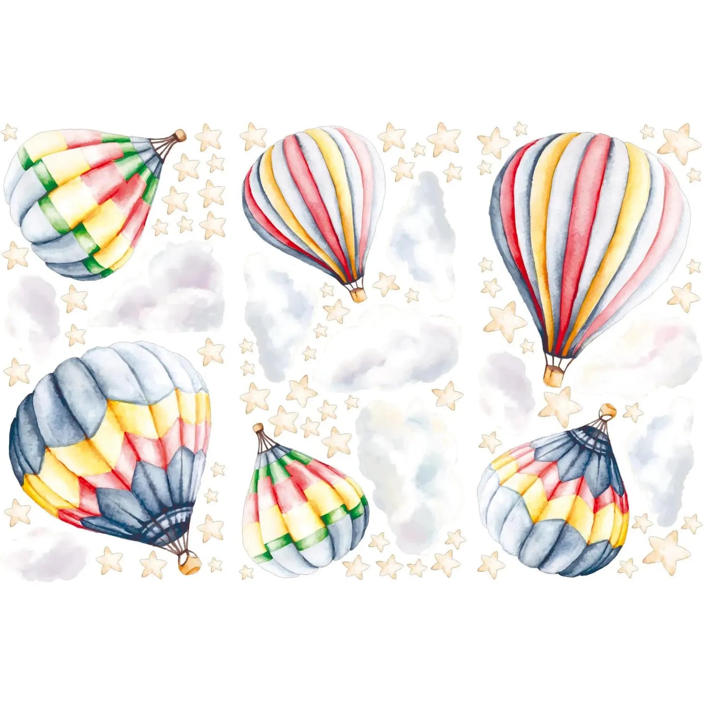 Hot Air Balloon Wall Decals 2.12