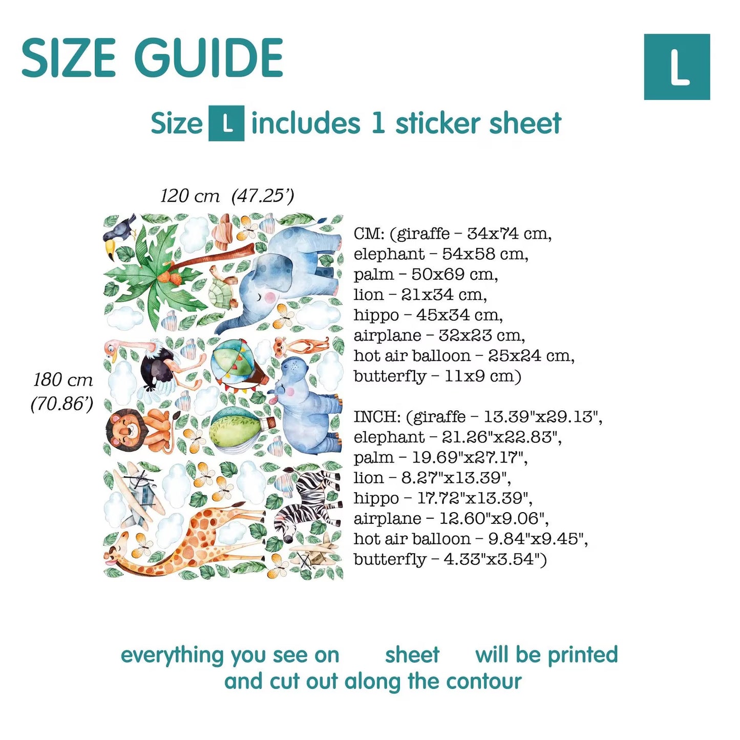 Savanna Wall Decals 14.8