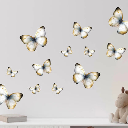 White Butterfly Wall Decals