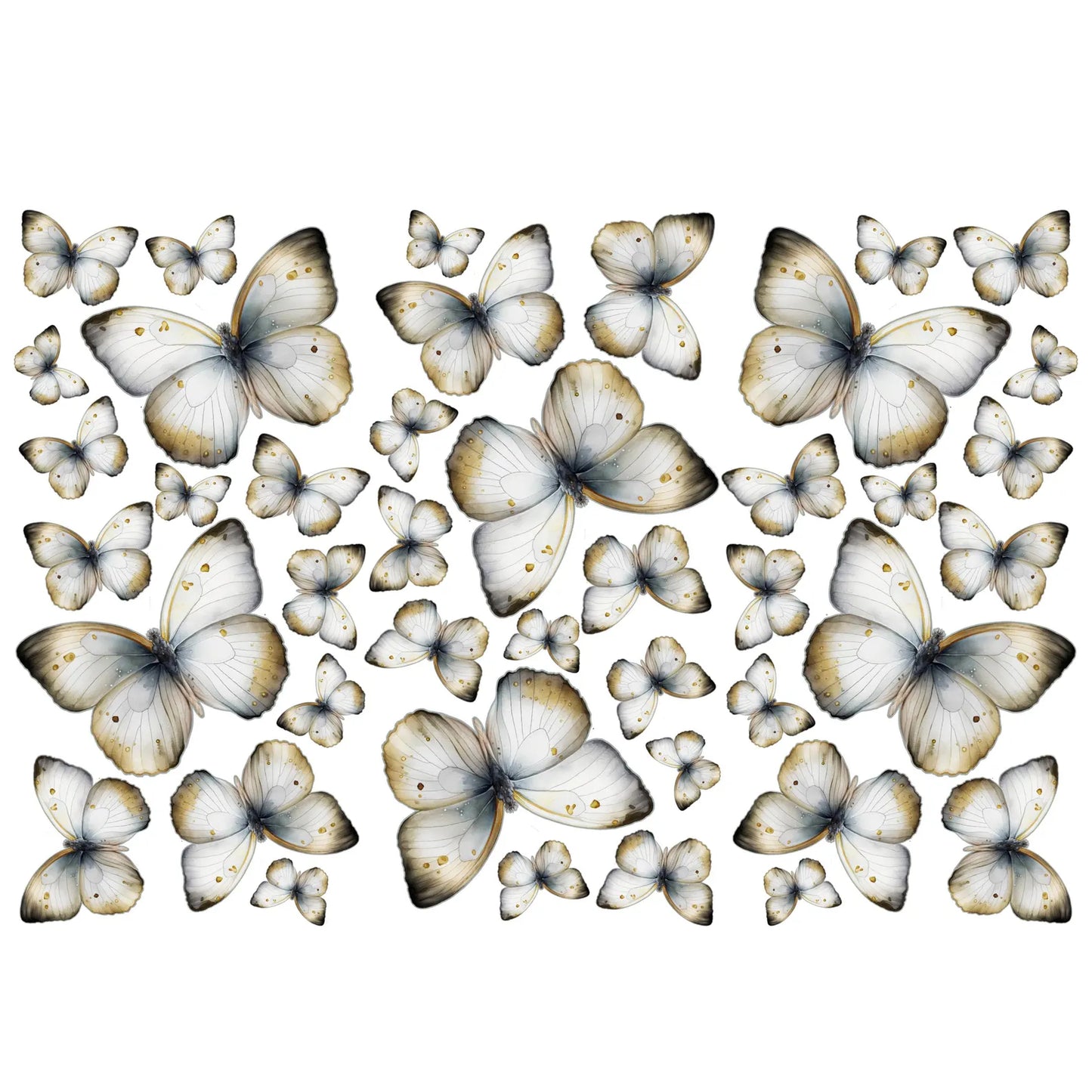 White Butterfly Wall Decals