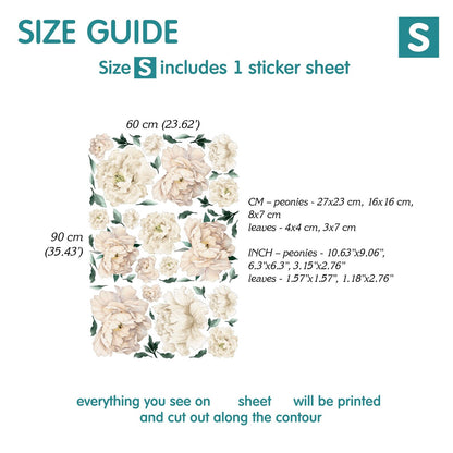 Peony Wall Decals 6.4