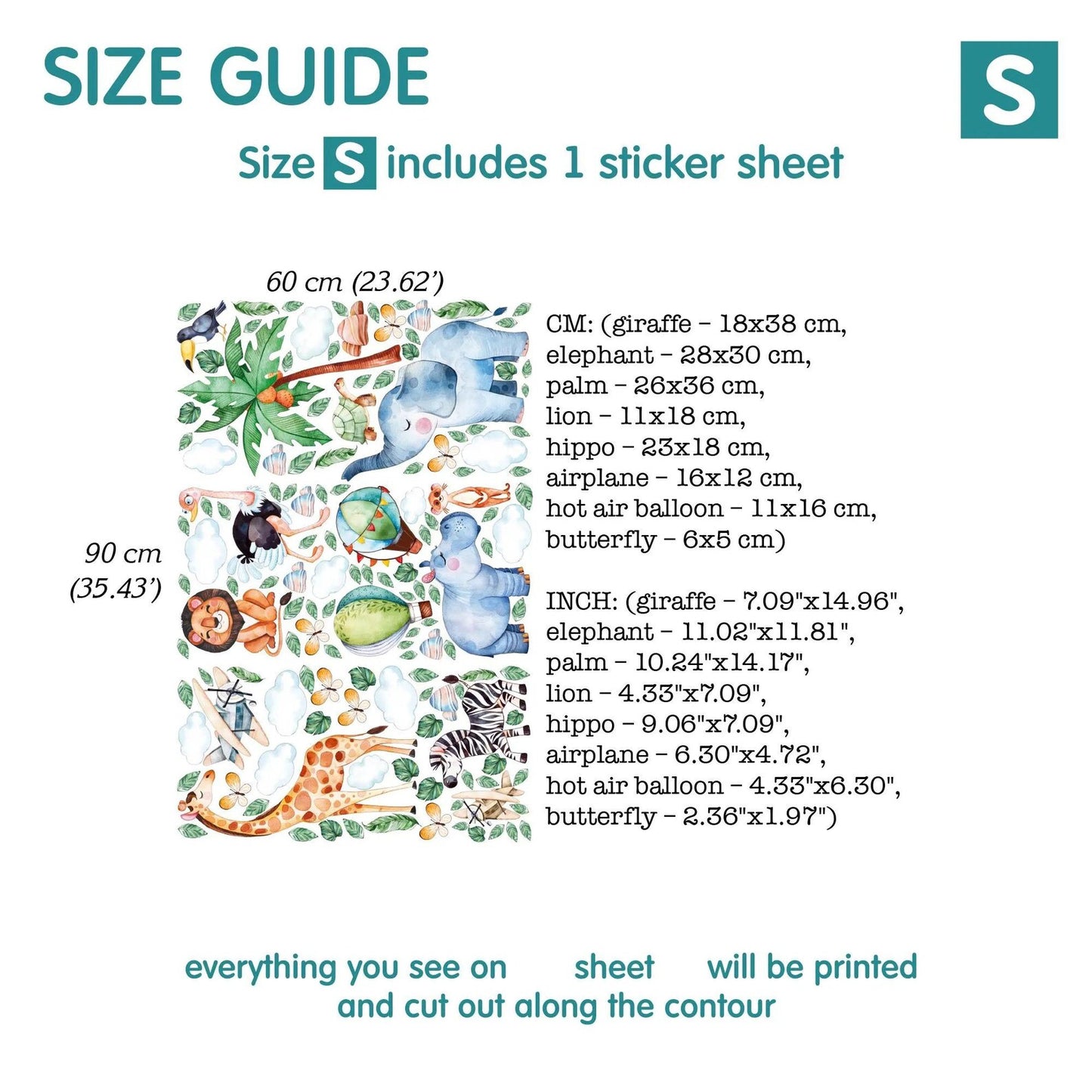 Savanna Wall Decals 14.8