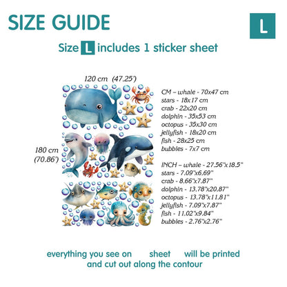 Ocean Wall Decals 15.12
