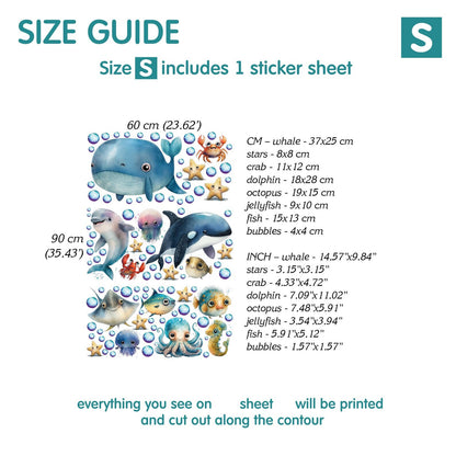 Ocean Wall Decals 15.12