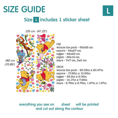 Winnie Pooh Wall Decal 3.6