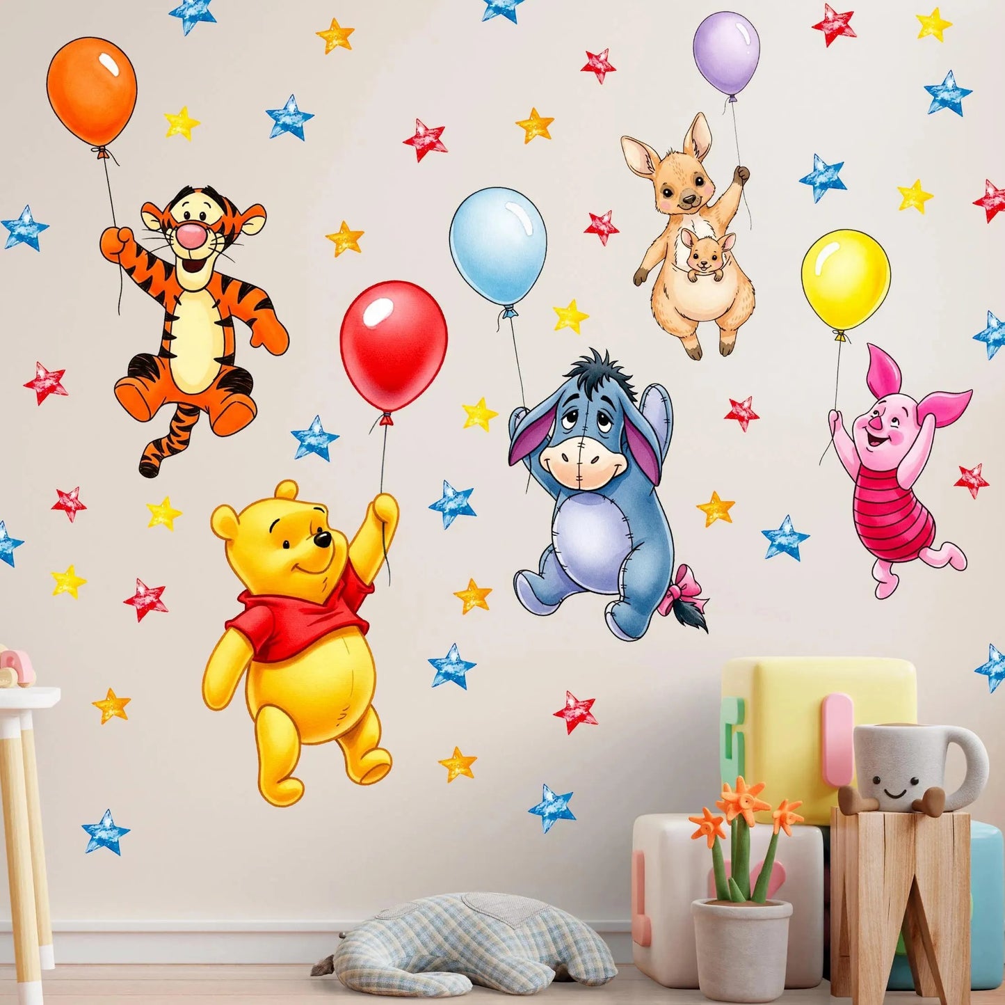 Winnie Pooh Friends Wall Decal 11.9