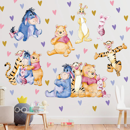 Winnie Pooh Friends  Wall Decal 8.6