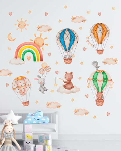 Animals Balloon Wall Decals 5.88