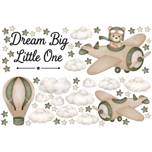 Aviator Bear Pilot  Wall Decal 5.1