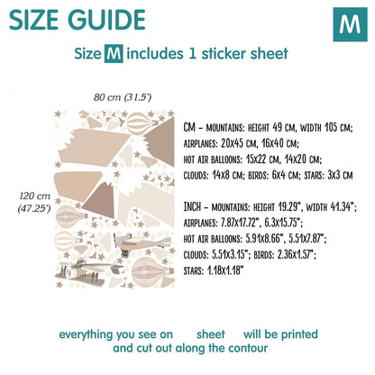 Mountains Wall Decals 61.0