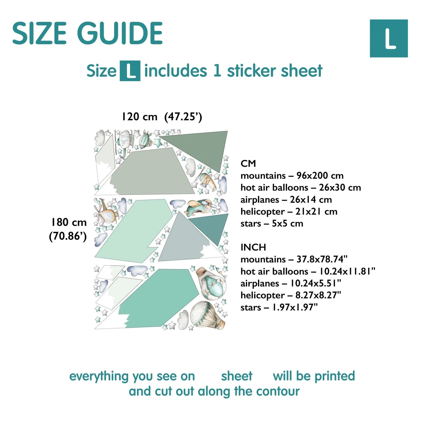 Mountains Wall Decals 77.4