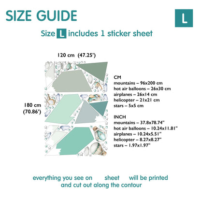Mountains Wall Decals 77.4