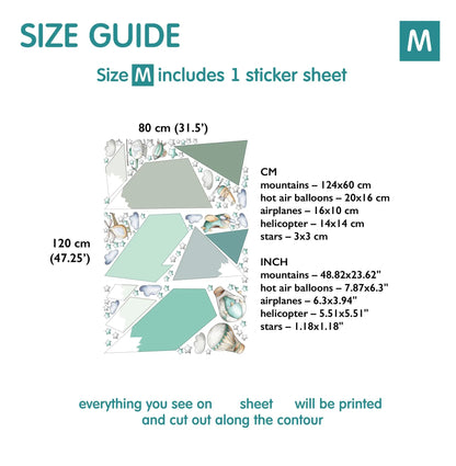 Mountains Wall Decals 77.4