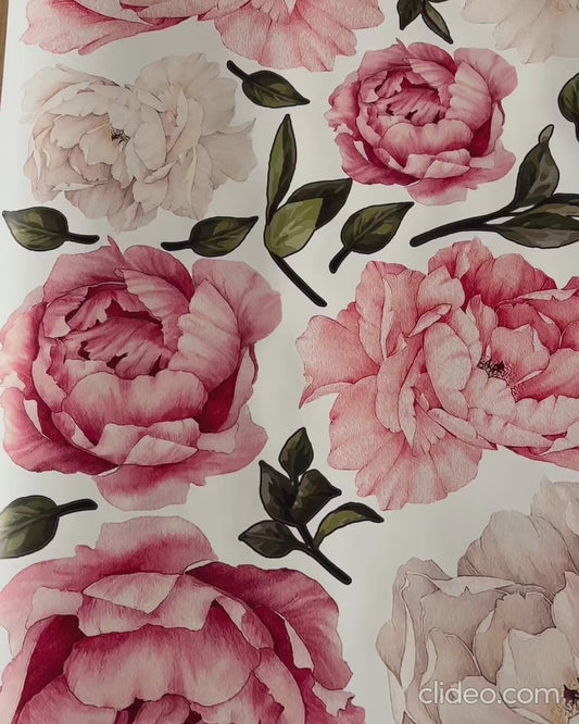 Peonies Wall Decals 1.14
